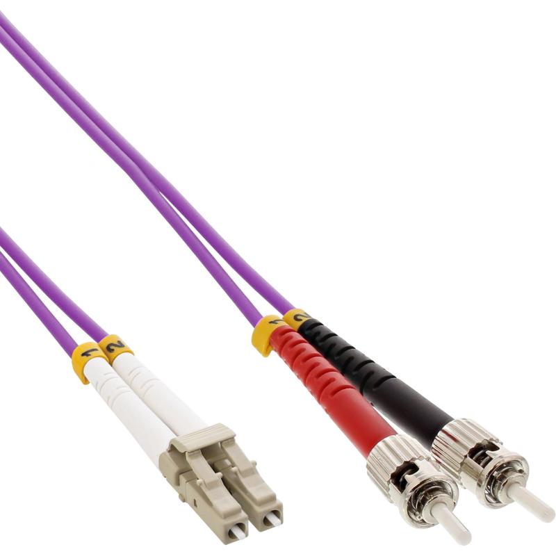 LWL Patchkabel LC/ST OM4 – Multimode Duplex, halogenfrei